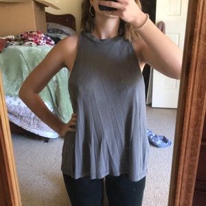 Free People mock neck Tank Grey